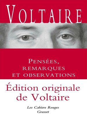 cover image of Pensées, remarques et observations--Inédit